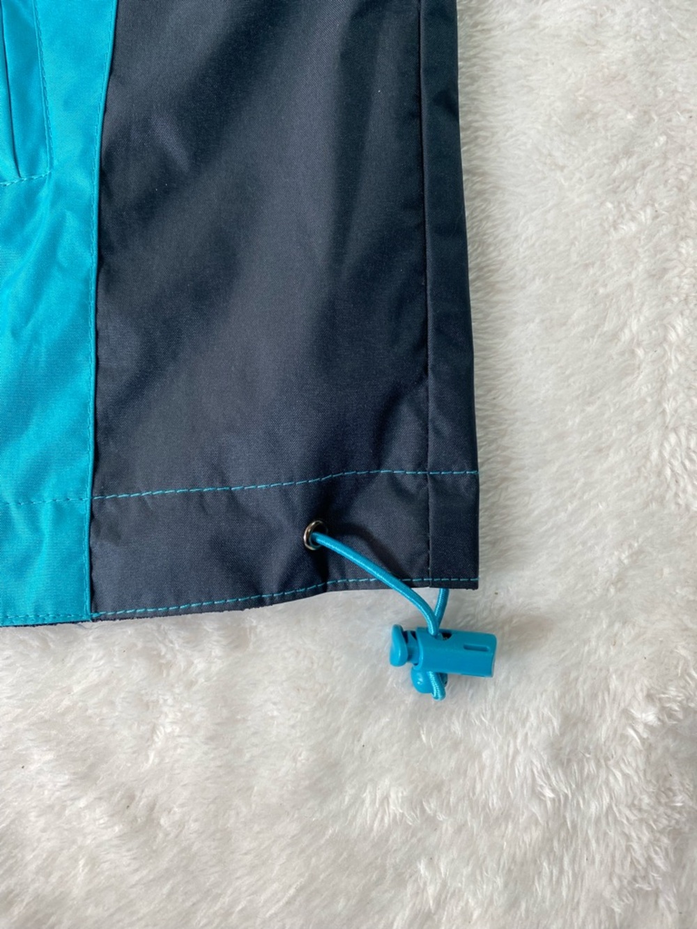 Cheneral Brand Boston Massachusetts Teal/ Navy Blue Windbreaker Jacket Hooded XL - Picture 6 of 9